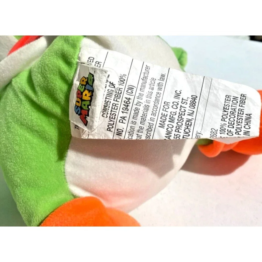 Super Mario Yoshi Plush Pillow 20” Stuffed Animal Nintendo Hidden Compartment